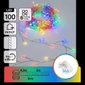 Aigostar - Instalație luminoasă de Crăciun LED pentru exterior, 100 LED-uri/8 funcții, 3xAA, 3,3 m, IP44, multicoloră