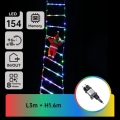 Aigostar - Instalație luminoasă de Crăciun LED pentru exterior, 154 LED, 8 funcții, 1,6 m, IP44, multicoloră