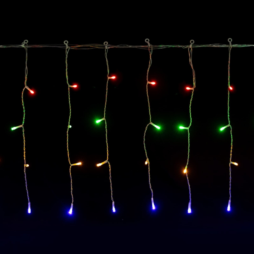 Aigostar - Instalație de Crăciun LED pentru exterior 300xLED/8 funcții 3xAA 18x0,4m IP44 multicolor