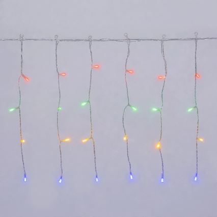Aigostar - Instalație de Crăciun LED pentru exterior 300xLED/8 funcții 3xAA 18x0,4m IP44 multicolor