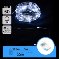 Aigostar - Instalație luminoasă LED de Crăciun 50xLED/3xAA 5,3m alb rece