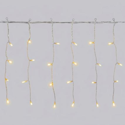 Aigostar - Instalație luminoasă LED de Crăciun pentru exterior 300xLED/8 funcții 18x0,4m IP44 alb cald