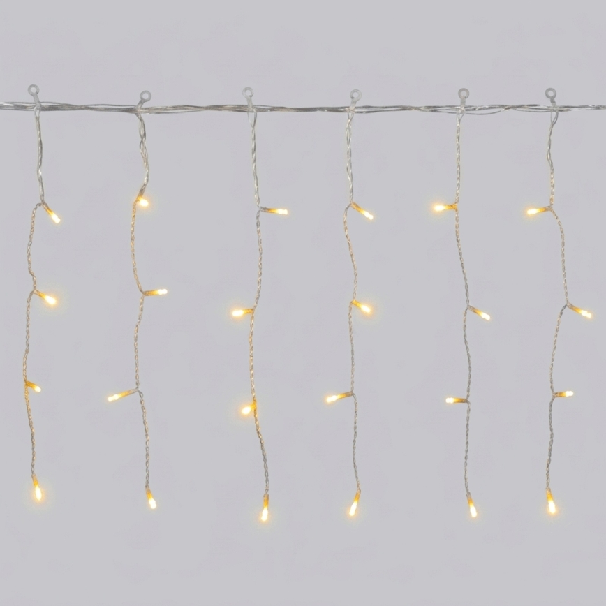 Aigostar - Instalație luminoasă LED de Crăciun pentru exterior 300xLED/8 funcții 18x0,4m IP44 alb cald