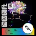 Aigostar - Instalație luminoasă LED de Crăciun pentru exterior, 600 LED, 8 funcții, 30 m, IP44, multicoloră