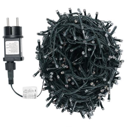 Aigostar - Instalație luminoasă de Crăciun LED RGBY pentru exterior, 600 LED, 8 moduri de iluminare, 30 m, IP44