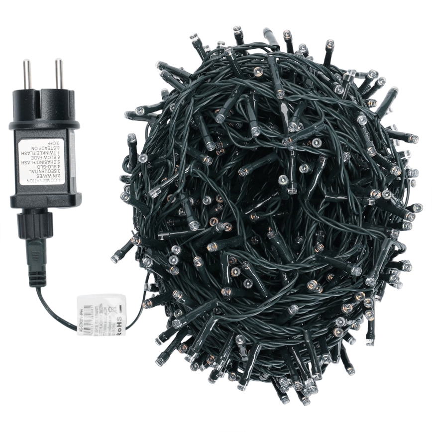 Aigostar - Instalație luminoasă de Crăciun LED RGBY pentru exterior, 600 LED, 8 moduri de iluminare, 30 m, IP44