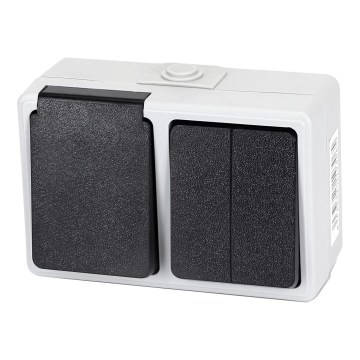Aigostar - Întrerupător casnic pentru curent alternativ cu priză 250V/16A IP54