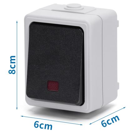 Aigostar - Întrerupător cu 1 buton IP54