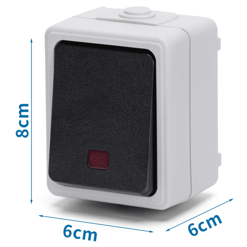Aigostar - Întrerupător cu 1 buton IP54