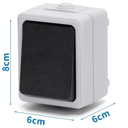 Aigostar - Întrerupător cu un singur buton IP54