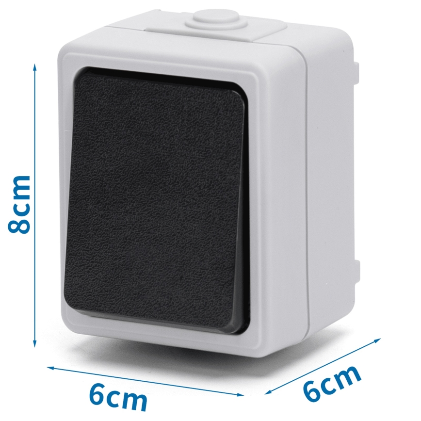 Aigostar - Întrerupător cu un singur buton IP54