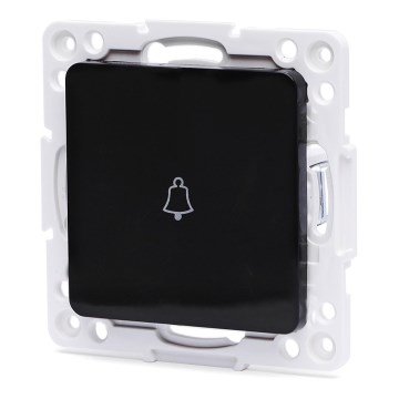 Aigostar - Întrerupător simplu, fără ramă, pentru sonerie, negru