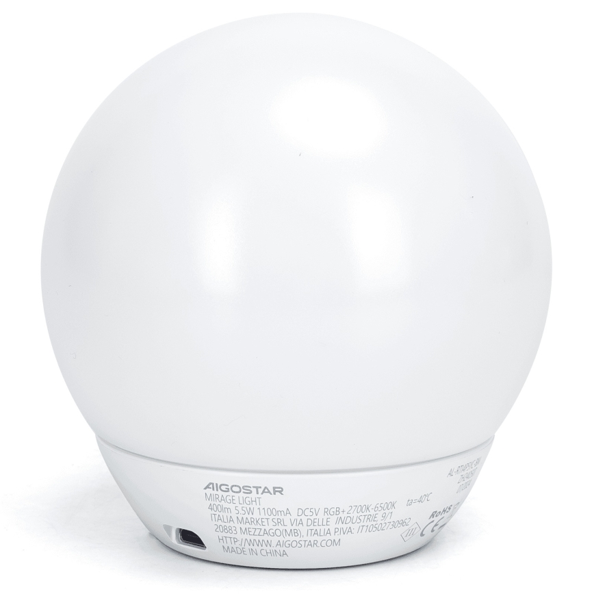 Aigostar - Lampă de birou LED RGBW dimabilă, 5,5W/5V, Wi‑Fi + telecomandă