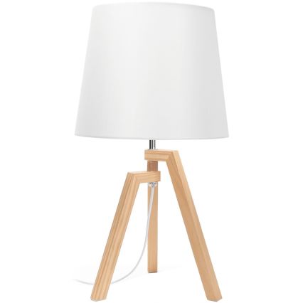 Aigostar - Lampă de masă din lemn de pin, 1xE27/60W/230V