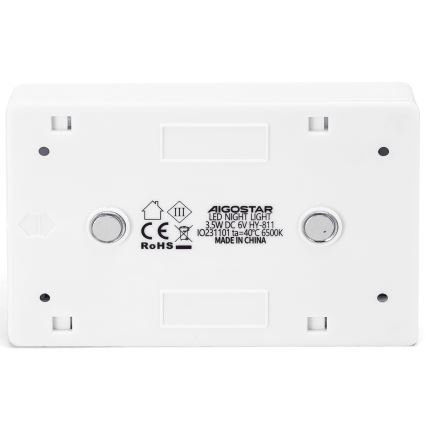 Aigostar - Lampă de veghe portabilă LED, 4xAAA, 6500K