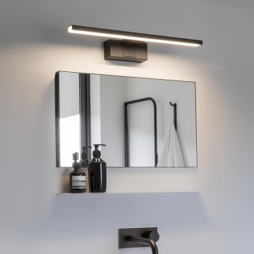 Aigostar - Lampă LED pentru oglindă de baie, 8W, 230V, 4000K, 40 cm, IP44, neagră