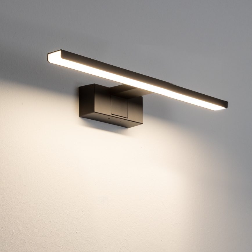 Aigostar - Lampă LED pentru oglindă de baie, 8W, 230V, 4000K, 40 cm, IP44, neagră