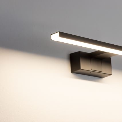 Aigostar - Lampă LED pentru oglindă de baie, 8W, 230V, 4000K, 40 cm, IP44, neagră