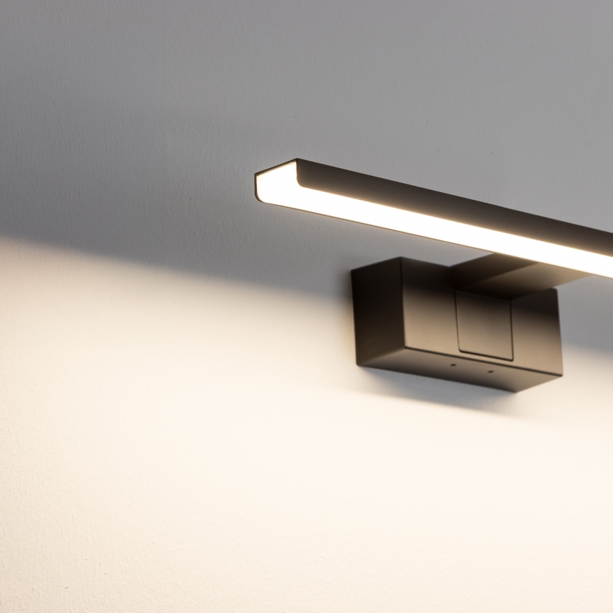 Aigostar - Lampă LED pentru oglindă de baie, 8W, 230V, 4000K, 40 cm, IP44, neagră