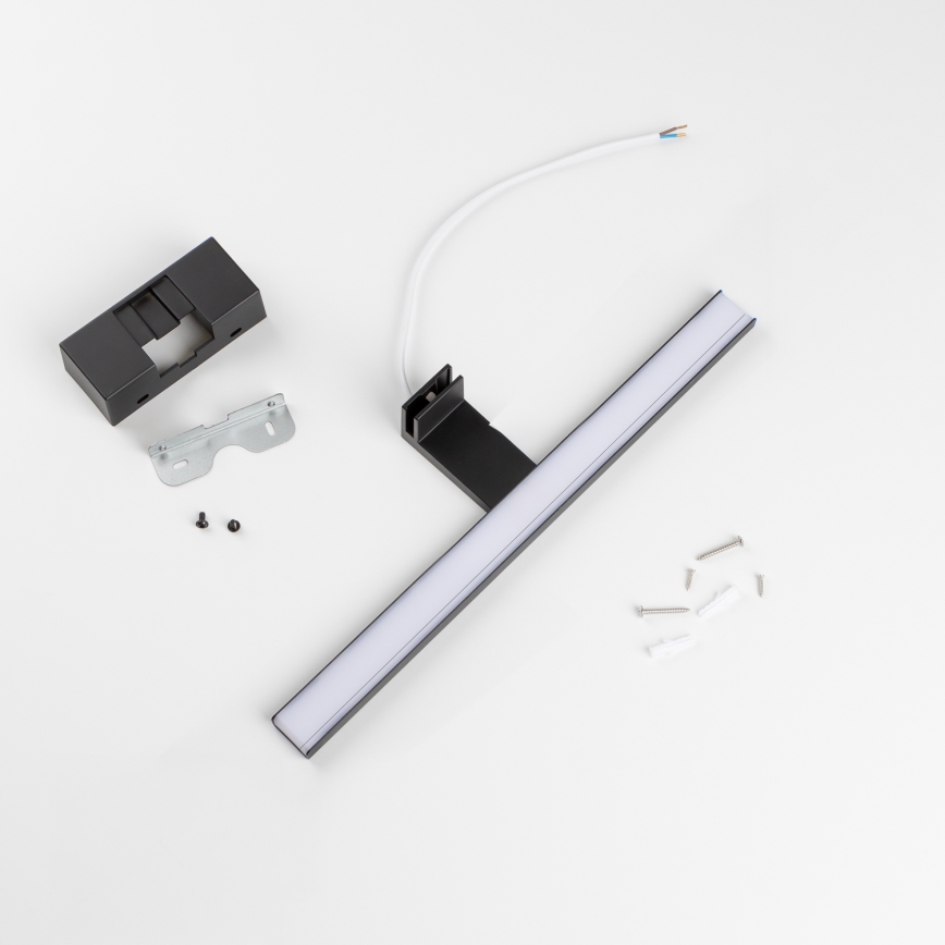 Aigostar - Lampă LED pentru oglindă de baie, 8W, 230V, 4000K, 40 cm, IP44, neagră
