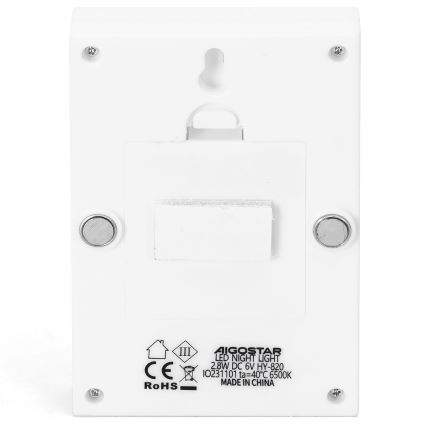 Aigostar - Lampă LED portabilă de veghe, 4x AAA, 6500 K