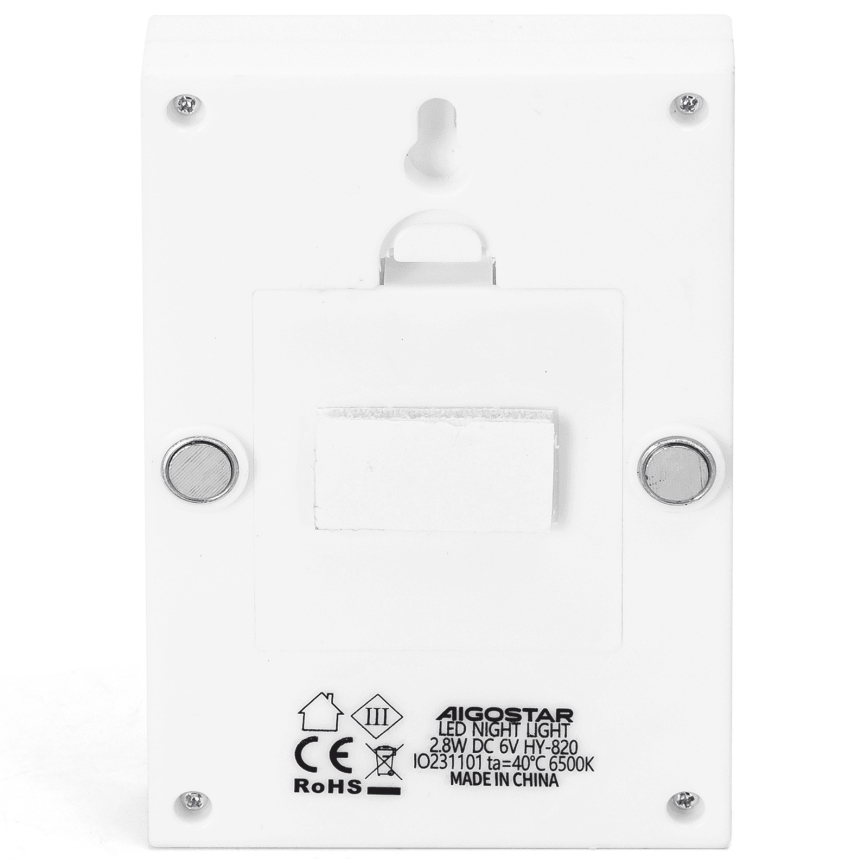 Aigostar - Lampă LED portabilă de veghe, 4x AAA, 6500 K