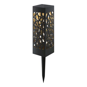 Aigostar - Lampă LED solară, 0,006 W, 1,2 V, 100 mAh, 28,5 cm, neagră, 3000 K, IP44