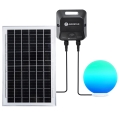Aigostar - Lampă MESH LED RGBW reglabilă pentru exterior, 35 W, 3,7 V, 4000 mAh, 2700–6500 K, IP65, Ø 30 cm, cu telecomandă