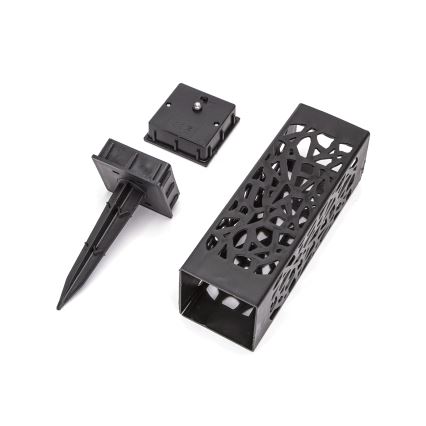 Aigostar - Lampă LED solară, 0,006 W, 1,2 V, 100 mAh, 28,5 cm, neagră, 3000 K, IP44