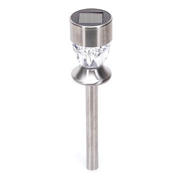 Aigostar - Lampă solară LED/1,2 lm/1,2V 35,5cm crom mat 2700K IP44 100 mAh