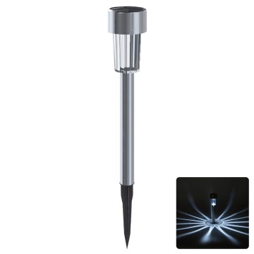 Aigostar - Lampă solară LED, 2 V, IP44, 40 mAh, crom mat