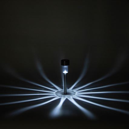 Aigostar - Lampă solară LED, 2 V, IP44, 40 mAh, crom mat