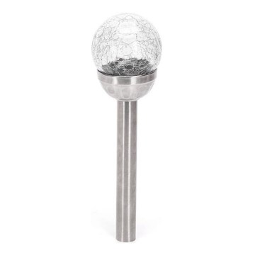 Aigostar - Lampă solară LED 2V 6500K IP44 40 mAh argintie