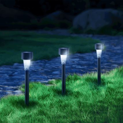 Aigostar - Lampă solară LED/2V IP44 40 mAh neagră