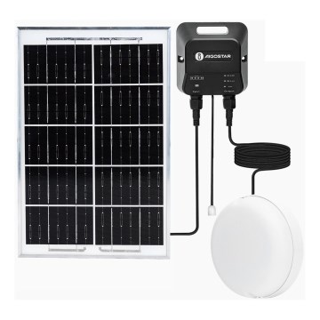 Aigostar - Lampă solară LED/70W/12V 6000 mAh 6500K IP65 Ø 20,5 cm cu telecomandă