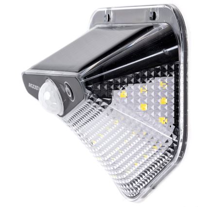 Aigostar - Lampă solară LED cu senzor, 3,7 V, 6500 K, 500 mAh, IP65, neagră