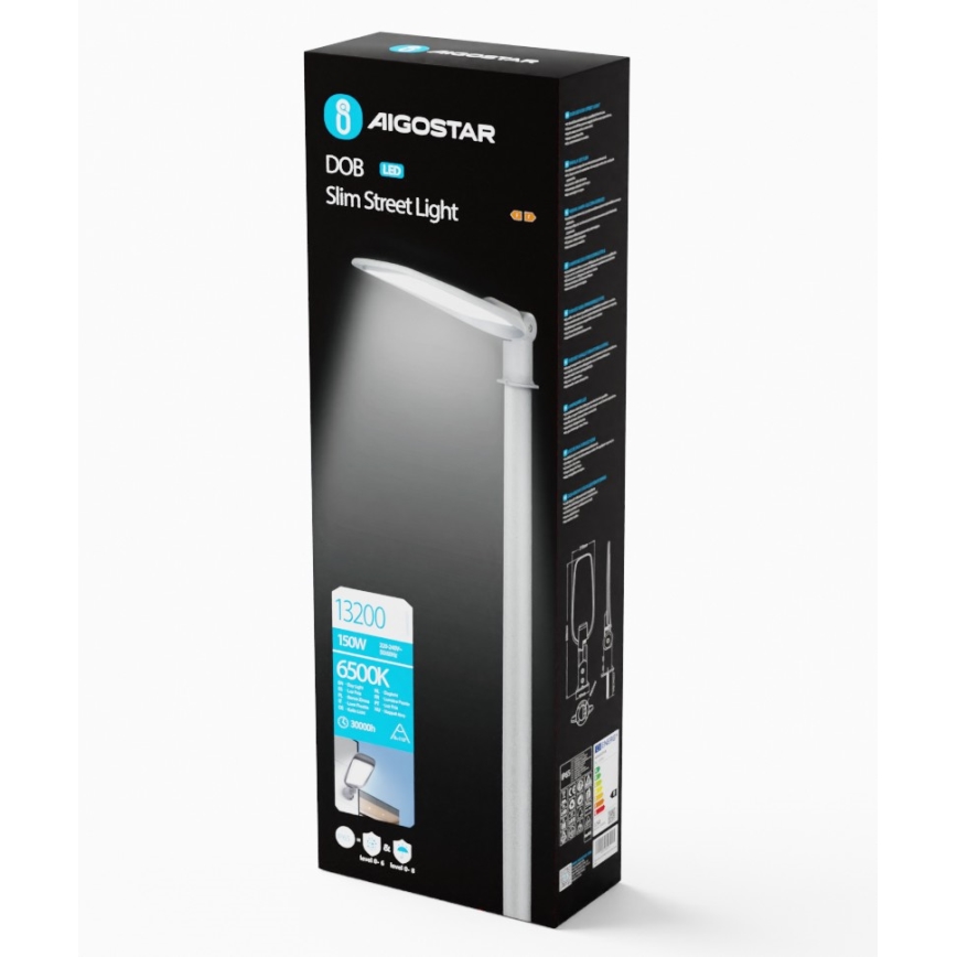 Aigostar - Lampă stradală LED SLIM/150W/230V 6500K IP65