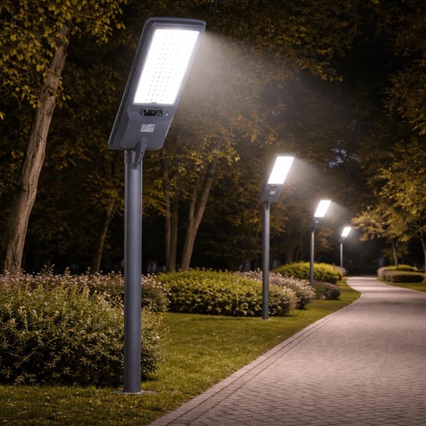 Aigostar - Lampă stradală solară LED cu senzor LED/400W/3,2V 4800mAh + telecomandă