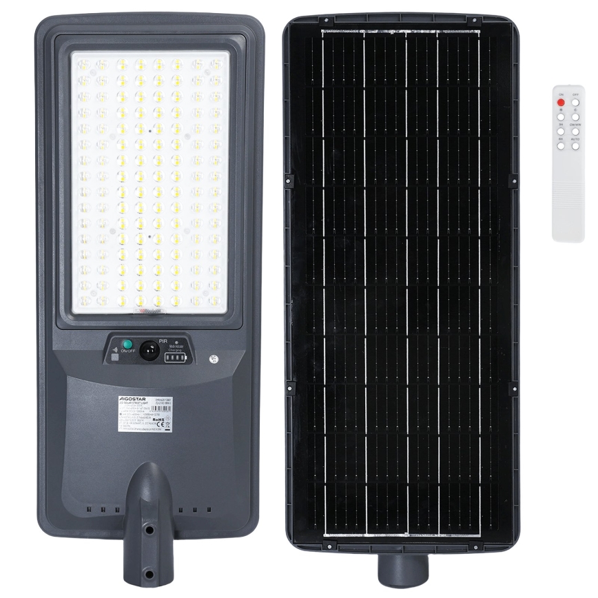 Aigostar - Lampă stradală solară LED cu senzor LED/400W/3,2V 4800mAh + telecomandă