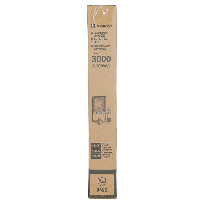 Aigostar - Lampă stradală solară LED cu senzor LED/400W/3,2V 4800mAh + telecomandă