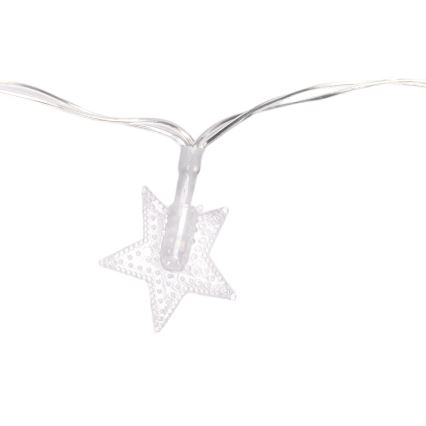 Aigostar - Ghirlandă LED pentru exterior, 100 LED, 8 funcții, alimentare 3xAA, 10 m, IP44, alb rece