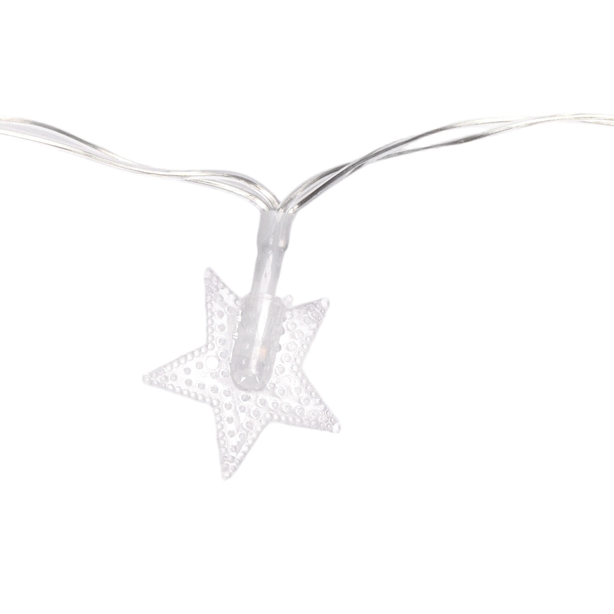 Aigostar - Ghirlandă LED pentru exterior, 100 LED, 8 funcții, alimentare 3xAA, 10 m, IP44, alb rece