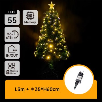 Aigostar - LED Brad de Crăciun pentru exterior LED/3,6W/230V 60 cm IP44 alb cald