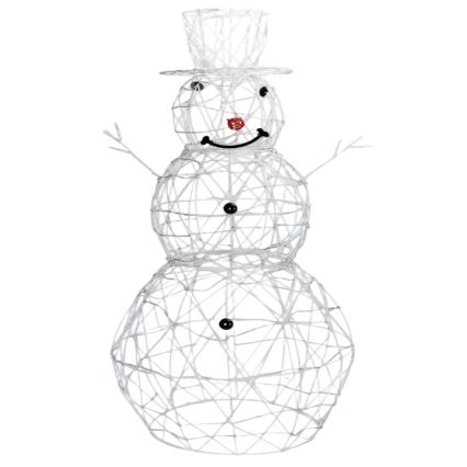 Aigostar-LED Decorațiune de Crăciun de exterior Om de zăpadă LED/3,6W/31/230V 6500K 90cm IP44