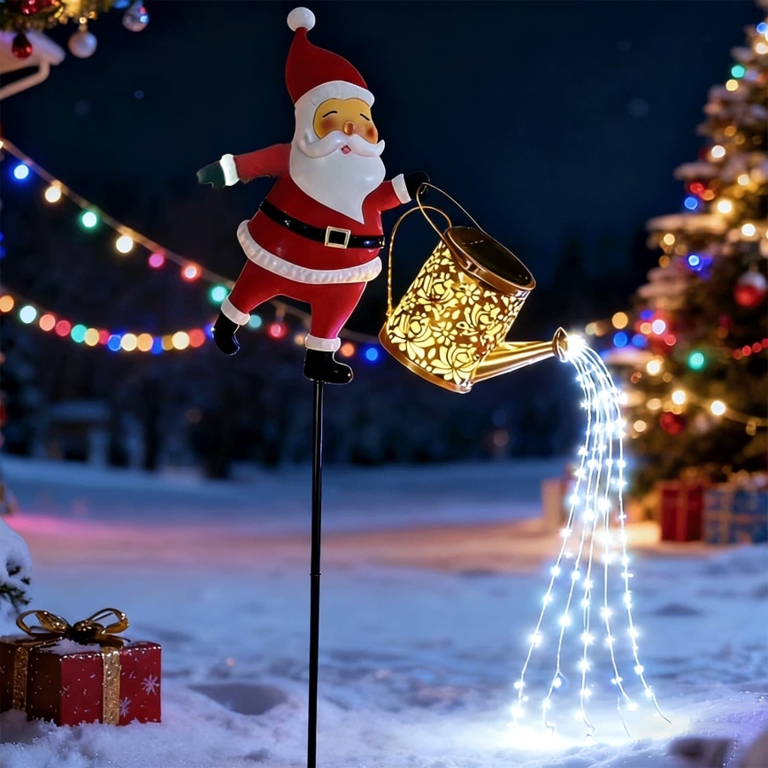 Aigostar - Decorațiune LED de exterior pentru Crăciun 120xLED/8 funcții 80 cm IP44 Santa/alb rece