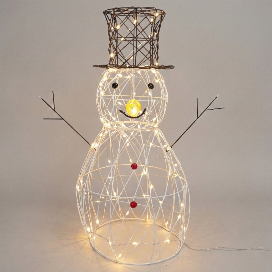 Aigostar - LED decorațiune de Crăciun pentru exterior 140xLED/8 funcții 0,6m IP44 alb cald om de zăpadă