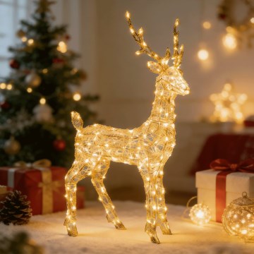 Aigostar - LED decorațiune de Crăciun pentru exterior 180xLED/8 funcții 1,05m IP44 alb cald cerb