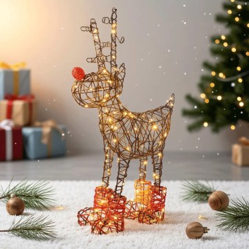 Aigostar - LED decorațiune de Crăciun pentru exterior 200xLED/8 funcții 0,9m IP44 alb cald ren