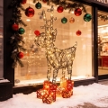 Aigostar - LED decorațiune de Crăciun pentru exterior 260xLED/8 funcții 1,2m IP44 alb cald ren