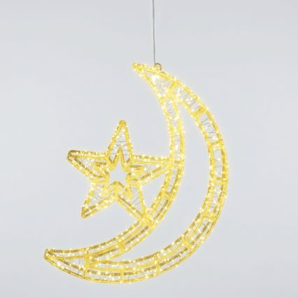 Aigostar - Decorațiune LED de Crăciun pentru exterior 540xLED/6W/230V 43 cm IP44 alb cald semilună